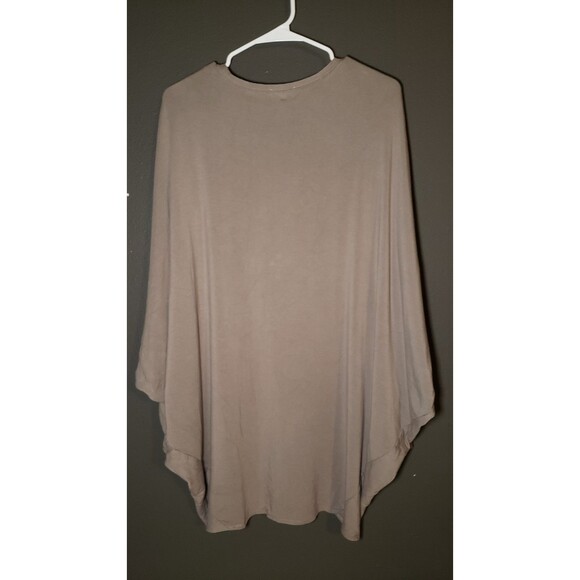 Helmut Lang Women’s Large Oversized Dolman Long Sleeve Top Taupe Slouchy Soft - Picture 4 of 4